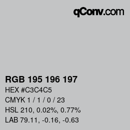 Código de color: RGB 195 196 197 | qconv.com