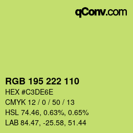 Farbcode: RGB 195 222 110 | qconv.com