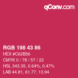 Código de color: RGB 198 43 86 | qconv.com