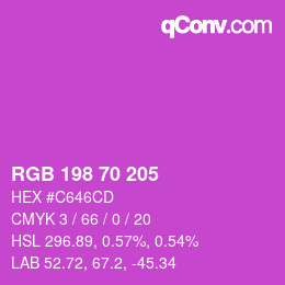 Código de color: RGB 198 70 205 | qconv.com