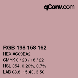 Farbcode: RGB 198 158 162 | qconv.com