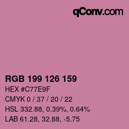 Color code: RGB 199 126 159 | qconv.com