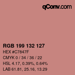 Code couleur: RGB 199 132 127 | qconv.com