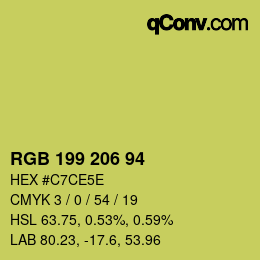 Code couleur: RGB 199 206 94 | qconv.com