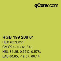 Farbcode: RGB 199 208 81 | qconv.com