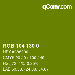 カラーコード: RGB 104 130 0 | qconv.com