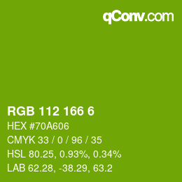 Color code: RGB 112 166 6 | qconv.com