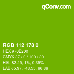 Color code: RGB 112 178 0 | qconv.com