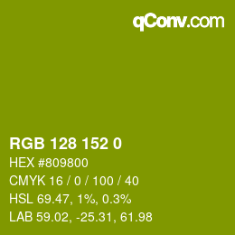 Farbcode: RGB 128 152 0 | qconv.com