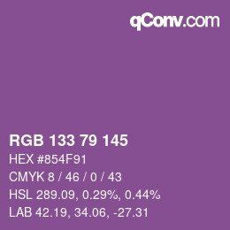 Code couleur: RGB 133 79 145 | qconv.com