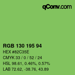 Farbcode: RGB 130 195 94 | qconv.com