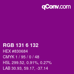 Color code: RGB 131 6 132 | qconv.com