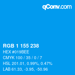 Color code: RGB 1 155 238 | qconv.com