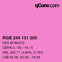 Color code: RGB 244 131 205 | qconv.com