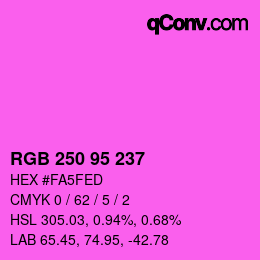 Code couleur: RGB 250 95 237 | qconv.com