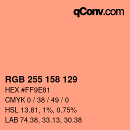 Código de color: RGB 255 158 129 | qconv.com