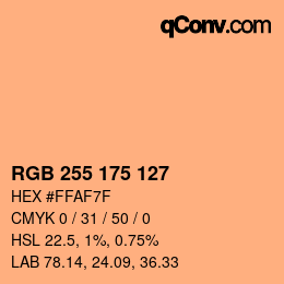 Farbcode: RGB 255 175 127 | qconv.com