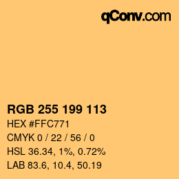 Farbcode: RGB 255 199 113 | qconv.com