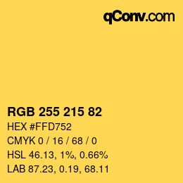 Color code: RGB 255 215 82 | qconv.com