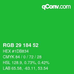 Código de color: RGB 29 184 52 | qconv.com