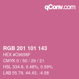 Color code: RGB 201 101 143 | qconv.com