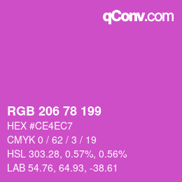 Código de color: RGB 206 78 199 | qconv.com