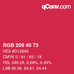 Farbcode: RGB 209 40 73 | qconv.com