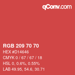 Color code: RGB 209 70 70 | qconv.com