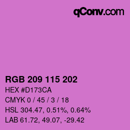 Code couleur: RGB 209 115 202 | qconv.com