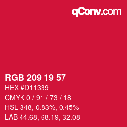 Farbcode: RGB 209 19 57 | qconv.com