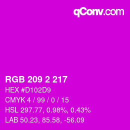 カラーコード: RGB 209 2 217 | qconv.com