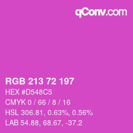 カラーコード: RGB 213 72 197 | qconv.com