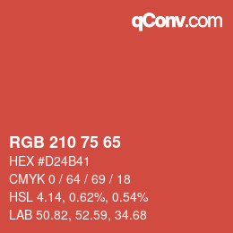 Color code: RGB 210 75 65 | qconv.com