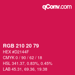 Code couleur: RGB 210 20 79 | qconv.com