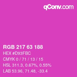 Código de color: RGB 217 63 188 | qconv.com