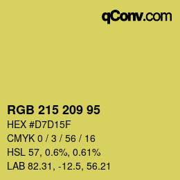 Código de color: RGB 215 209 95 | qconv.com