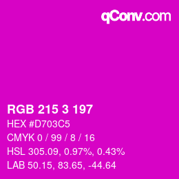 Color code: RGB 215 3 197 | qconv.com