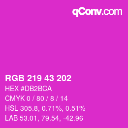 Color code: RGB 219 43 202 | qconv.com