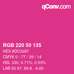 Farbcode: RGB 220 50 135 | qconv.com