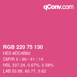 Código de color: RGB 220 75 130 | qconv.com