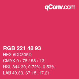 Code couleur: RGB 221 48 93 | qconv.com