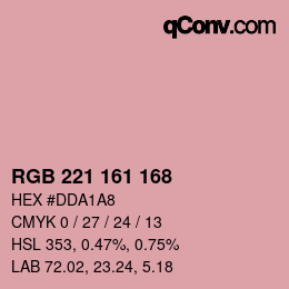 Farbcode: RGB 221 161 168 | qconv.com