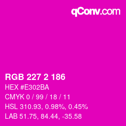 Code couleur: RGB 227 2 186 | qconv.com