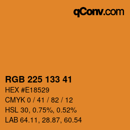 Código de color: RGB 225 133 41 | qconv.com