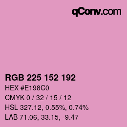 Color code: RGB 225 152 192 | qconv.com