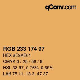 Farbcode: RGB 233 174 97 | qconv.com