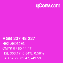 Código de color: RGB 237 48 227 | qconv.com