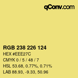 Farbcode: RGB 238 226 124 | qconv.com