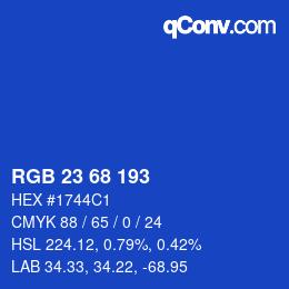 Código de color: RGB 23 68 193 | qconv.com