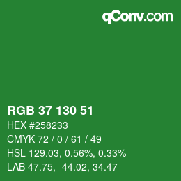 Código de color: RGB 37 130 51 | qconv.com